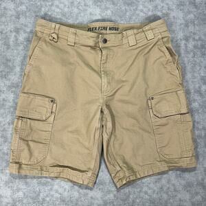 Duluth Trading Co Flex Fire Hose 11in utility work canvas cargo shorts mens 38